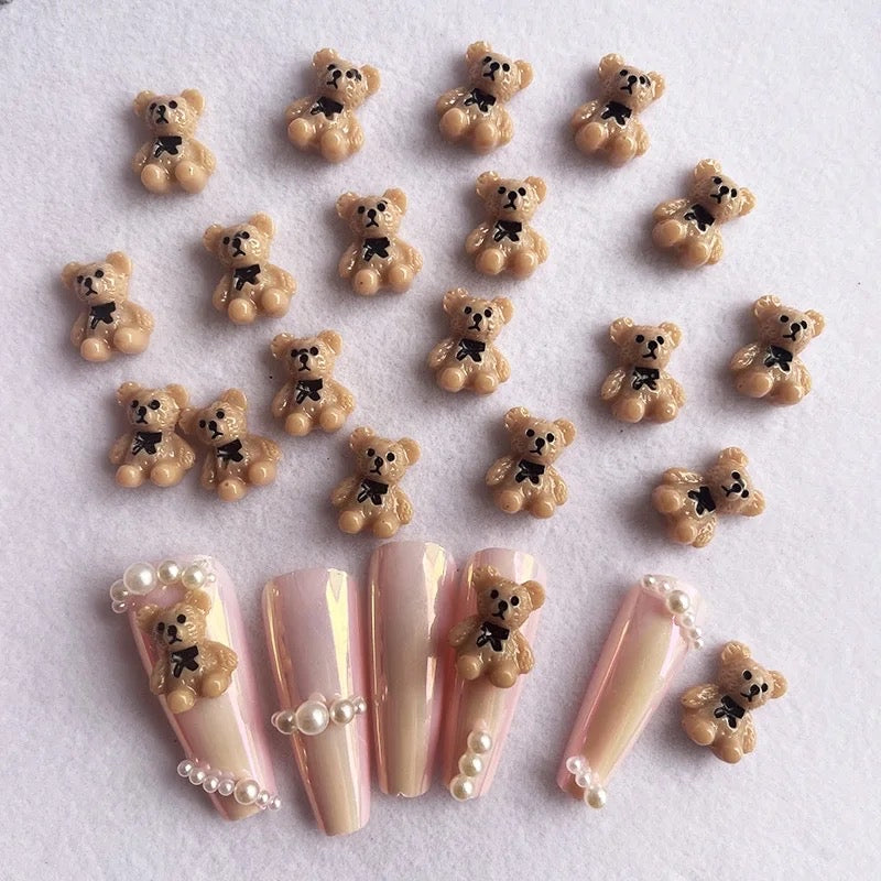 Preppy Teddy Nail Charms