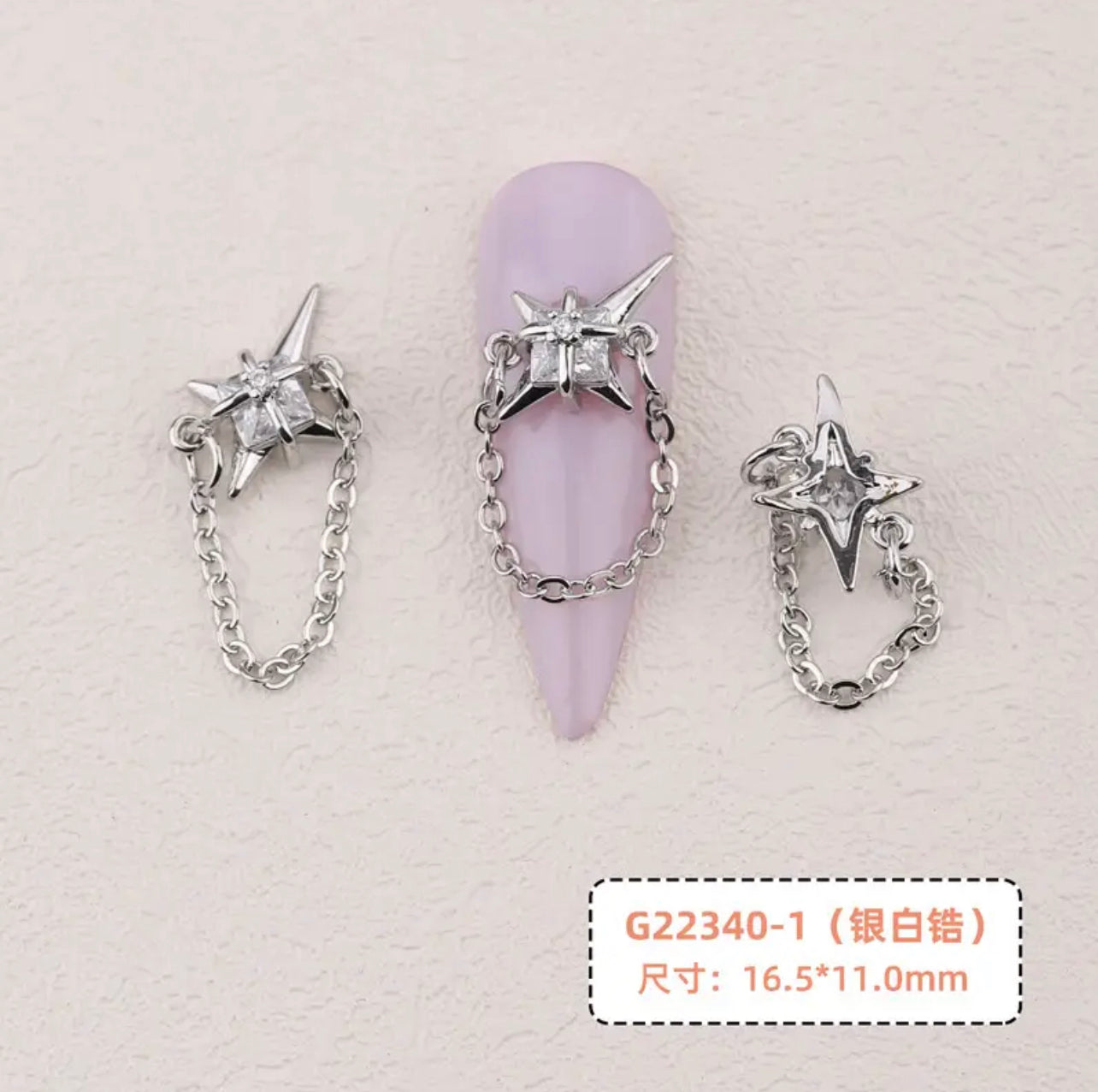 Star Chain Nail Charms