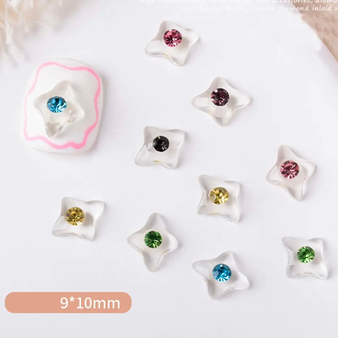 Clear Baroque Nail Charms