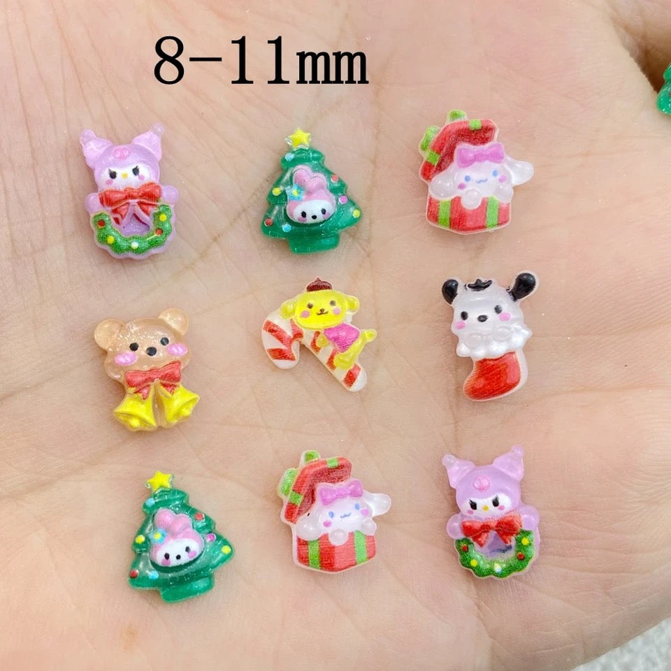 Kawaii Christmas Nail Charms